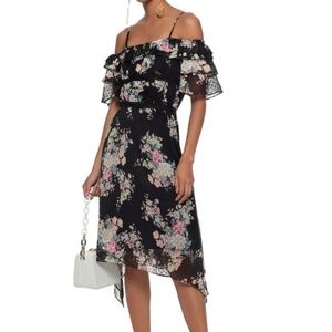 NWT Walter Baker Black Floral Hansen Dress, Size Small